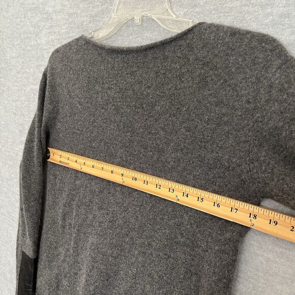 Generation Love Asymmetric Cashmere Sweater XS Leather Patch Minimalist Capsule - Picture 6 of 10